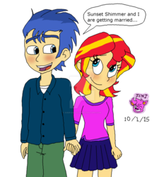 Size: 1024x1104 | Tagged: safe, artist:stella-exquisa, flash sentry, sunset shimmer, equestria girls, g4, female, male, ship:flashimmer, shipping, straight