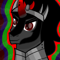 Size: 1000x1000 | Tagged: safe, artist:php185, king sombra, pony, g4, bust, evil, male, portrait, solo