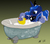 Size: 3224x2853 | Tagged: safe, artist:mlp-dullahan, princess luna, alicorn, pony, g4, bath, bathtub, claw foot bathtub, female, gradient background, high res, mare, rubber duck, solo