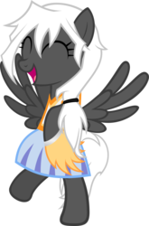 Size: 2611x3953 | Tagged: safe, artist:zacatron94, oc, oc only, oc:captain white, pegasus, pony, cheerleader outfit, clothes, female, high res, mare, simple background, solo, transparent background, vector