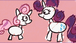 Size: 480x270 | Tagged: safe, artist:sweetie belle, screencap, rarity, sweetie belle, pony, g4