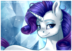 Size: 1444x1030 | Tagged: safe, artist:gaelledragons, rarity, pony, unicorn, g4, female, mare, smiling, solo
