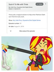 Size: 3106x4096 | Tagged: safe, artist:maze1000, rainbow dash, sunset shimmer, trixie, equestria girls, g4, my little pony equestria girls: choose your own ending, sock it to me, meme, smelly, sunset is disgusted