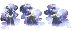 Size: 1600x693 | Tagged: safe, artist:crystal-tranquility, oc, oc only, oc:starry heavens, original species, pond pony, deviantart watermark, male, obtrusive watermark, simple background, solo, transparent background, watermark