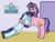 Size: 2048x1536 | Tagged: safe, artist:kindheart525, artist:lazyy-llama, oc, oc:amethyst glow, oc:royal splendor, pony, unicorn, kindverse, father and daughter, female, male, offspring, offspring's offspring, parent:fancypants, parent:oc:paint swirl, parent:oc:royal splendor, parent:rarity, parents:oc x oc, parents:raripants