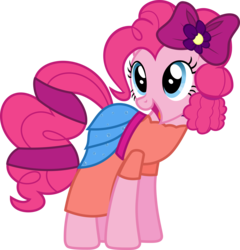 Size: 4000x4171 | Tagged: safe, artist:pilot231, pinkie pie, earth pony, pony, g4, bow, clothes, dress, female, hair bow, mare, simple background, solo, transparent background, vector