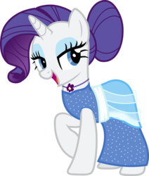 Size: 4000x4718 | Tagged: safe, artist:pilot231, rarity, pony, unicorn, g4, alternate hairstyle, clothes, dress, eyeshadow, female, floral necklace, hair bun, makeup, mare, raised hoof, simple background, solo, transparent background, vector