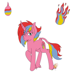 Size: 2000x2000 | Tagged: safe, artist:midnightfire1222, oc, oc only, oc:chroma flare, pony, unicorn, adopted pony, high res, solo