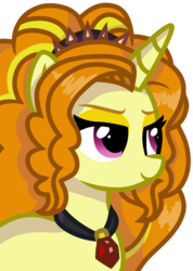 Size: 784x1100 | Tagged: safe, artist:rainbow eevee, adagio dazzle, pony, unicorn, equestria girls, g4, equestria girls ponified, female, headband, jewelry, lidded eyes, necklace, ponified, simple background, solo, transparent background