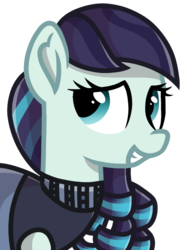 Size: 731x1004 | Tagged: safe, artist:rainbow eevee, coloratura, earth pony, pony, g4, clothes, female, mare, simple background, smiling, solo, transparent background