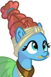Size: 757x1133 | Tagged: safe, artist:rainbow eevee, meadowbrook, earth pony, pony, g4, clothes, cute, dress, female, hair tie, headband, jewelry, mare, mouth hold, necklace, pencil, simple background, solo, transparent background