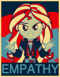 Size: 490x627 | Tagged: safe, artist:franklin, sunset shimmer, equestria girls, equestria girls specials, g4, my little pony equestria girls: better together, my little pony equestria girls: sunset's backstage pass, gif, hope poster, non-animated gif