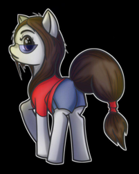 Size: 690x857 | Tagged: safe, artist:shezval, oc, oc only, earth pony, pony, butt, clothes, female, mare, plot, solo