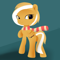 Size: 1560x1560 | Tagged: artist needed, safe, oc, oc only, oc:mareota, pegasus, pony, clothes, scarf, solo