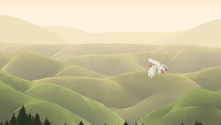 Size: 3840x2160 | Tagged: safe, artist:pollynia, oc, oc only, oc:damiyan, pegasus, pony, evening, flying, high res, mountain, scenery, solo, wallpaper, wings