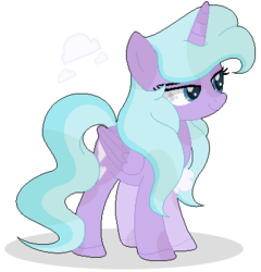 Size: 383x399 | Tagged: safe, artist:raflesplatt, oc, oc only, oc:cloud, alicorn, pony, base used, female, mare, simple background, solo, transparent background