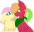 Size: 625x593 | Tagged: safe, artist:firefox238, big macintosh, fluttershy, earth pony, pony, g4, base used, blushing, boop, cheek fluff, chest fluff, cutie mark background, ear fluff, female, handkerchief, male, noseboop, ship:fluttermac, shipping, simple background, straight, transparent background, watermark, wing fluff