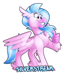 Size: 1280x1440 | Tagged: safe, artist:luximus17, silverstream, hippogriff, g4, cute, diastreamies, female, simple background, smiling, solo, thumbs up, transparent background