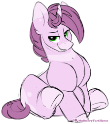 Size: 1606x1804 | Tagged: safe, artist:mulberrytarthorse, oc, oc only, oc:mulberry tart, husky, pony, unicorn, big, bulky, chubby, freckles, heart eyes, male, patreon, patreon logo, rule 63, simple background, sitting, solo, transparent background, underhoof, wingding eyes