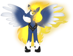 Size: 2186x1680 | Tagged: safe, artist:sixes&sevens, alicorn, pony, blaze (coat marking), coat markings, doctor who, facial markings, freckles, mane of fire, ponified, simple background, slit pupils, socks (coat markings), spread wings, tardis, transparent background, wings