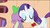 Size: 1280x720 | Tagged: safe, screencap, rarity, spike, dragon, pony, unicorn, g4, secret of my excess, bookshelf, cute, cutie mark, duo, eyes closed, eyeshadow, female, fire ruby, gem, golden oaks library, hub logo, jewelry, makeup, male, mare, necklace, nuzzling, ruby, shipping fuel, spikelove