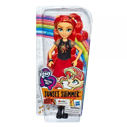 Size: 800x800 | Tagged: safe, sunset shimmer, equestria girls, g4, my little pony equestria girls: better together, brushable, clothes, cutie mark, doll, equestria girls logo, female, irl, photo, shirt, skirt, toy