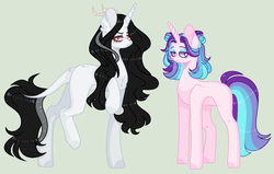 Size: 1292x822 | Tagged: safe, artist:nocturnal-moonlight, oc, oc only, oc:aurora (nocturnal-moonlight), oc:celestial sunrise, hybrid, pony, unicorn, female, interspecies offspring, mare, not starlight glimmer, offspring, parent:discord, parent:princess cadance, parent:princess celestia, parent:shining armor, parents:dislestia, parents:shiningcadance, simple background