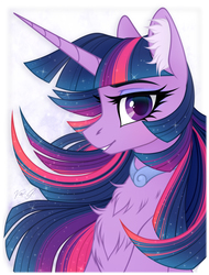 Size: 1236x1624 | Tagged: dead source, safe, artist:vird-gi, twilight sparkle, alicorn, pony, g4, chest fluff, ear fluff, female, looking at you, mare, smiling, solo, twilight sparkle (alicorn)