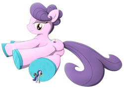 Size: 1932x1389 | Tagged: safe, artist:reconweirdstuff, rarity, suri polomare, earth pony, pony, unicorn, g4, cleaning, clothes, female, fetish, hoof shoes, mare, micro, shoes, simple background, size difference, transparent background