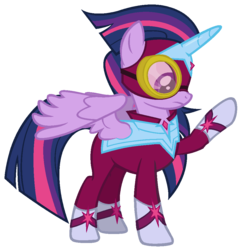 Size: 973x1000 | Tagged: safe, artist:j-pinkie, twilight sparkle, alicorn, pony, g4, power ponies (episode), clothes, female, mare, masked matter-horn costume, power ponies, simple background, solo, superhero, transparent background, twilight sparkle (alicorn), vector