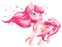 Size: 1216x930 | Tagged: safe, artist:miniaru, oc, oc only, oc:sakura blossom, pegasus, pony, female, mare, solo