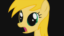 Size: 600x340 | Tagged: safe, artist:viva reverie, oc, oc only, oc:measuruler, pony, g4, animated, black background, dilated pupils, eye shimmer, female, gif, immatoonlink, mare, nightwish, shaking, show accurate, simple background, singing, solo, youtube link