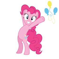 Size: 700x700 | Tagged: safe, pinkie pie, earth pony, pony, g4, official, belly, bipedal, cutie mark, female, simple background, solo, transparent background, vector, white outline