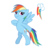 Size: 700x700 | Tagged: safe, rainbow dash, pony, g4, official, cutie mark, female, simple background, solo, transparent background, vector, white outline