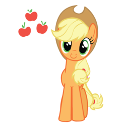Size: 700x700 | Tagged: safe, applejack, earth pony, pony, g4, official, applejack's hat, cowboy hat, cutie mark, female, hat, looking at you, mare, simple background, smiling, solo, transparent background