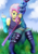 Size: 2480x3508 | Tagged: safe, artist:mantarwolf, fluttershy, equestria girls, g4, my little pony equestria girls: choose your own ending, the road less scheduled, the road less scheduled: fluttershy, alternate hairstyle, arm warmers, black lipstick, boots, choker, chokershy, clothes, crystal skull staff, eyeshadow, female, flutterpunk, high res, lipstick, looking at you, makeup, nail polish, outdoors, ripped jeans, shoes, short hair, sitting, solo, spiked choker, staff, tank top