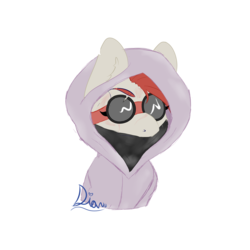 Size: 4000x4000 | Tagged: safe, artist:diantrex, oc, oc only, earth pony, pony, fallout equestria, bandana, burn marks, clothes, female, goggles, hoodie, oc unknown, scar, solo