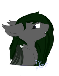 Size: 1024x1317 | Tagged: safe, artist:diantrex, oc, oc only, oc:doom nocturne, bat pony, pony, fangs, floppy ears, male, nose wrinkle, solo