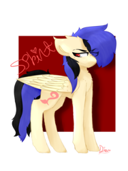 Size: 3000x4000 | Tagged: safe, artist:diantrex, oc, oc only, oc:sprint, pegasus, pony, chest fluff, female, full body, shaded sketch, solo