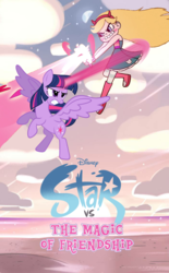 Size: 815x1318 | Tagged: safe, twilight sparkle, alicorn, pony, g4, anger magic, angry, crossover, fight, magic, magic aura, magic of friendship, poster, show accurate, star butterfly, star vs the forces of evil, twilight sparkle (alicorn)
