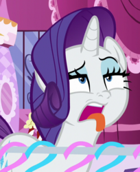 Size: 575x704 | Tagged: safe, screencap, rarity, pony, unicorn, g4, she's all yak, ahegao, cropped, faic, female, mare, open mouth, solo, tongue out