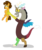 Size: 1024x1215 | Tagged: safe, artist:ashidaii, cheese sandwich, discord, pony, g4, duo, holding a pony, pride rock, simple background, transparent background