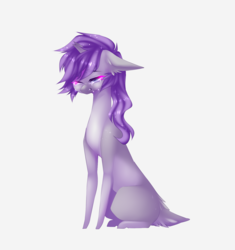 Size: 1575x1676 | Tagged: safe, artist:hyshyy, oc, oc only, pony, unicorn, broken horn, crying, female, horn, mare, solo