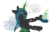 Size: 2721x1719 | Tagged: safe, artist:codras, queen chrysalis, changeling, changeling queen, g4, female, flask, heart eyes, imminent transformation, magic, open mouth, quadrupedal, simple background, solo, tra, transparent background, wingding eyes