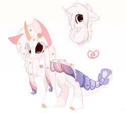 Size: 1024x922 | Tagged: safe, artist:php146, oc, oc only, original species, suisei pony, female, mare, simple background, solo, white background