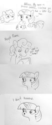 Size: 853x2048 | Tagged: safe, artist:tjpones, spike, twilight sparkle, alicorn, dragon, pony, g4, comic, dialogue, duckface, dumb, female, hoof hold, letter, lineart, male, mare, monochrome, simple background, simpsons did it, the simpsons, traditional art, twilight sparkle (alicorn)