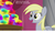 Size: 800x485 | Tagged: safe, derpy hooves, pony, g4, slice of life (episode), cute, derpabetes, flameless fireworks, speech, this will end in explosions, town hall