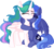 Size: 7052x6356 | Tagged: safe, artist:cyanlightning, princess celestia, princess luna, alicorn, pony, g4, .svg available, absurd resolution, cute, daaaaaaaaaaaw, duo, ear fluff, eyes closed, female, holding, hug, mare, missing accessory, sibling love, siblings, simple background, sisterly love, sisters, sitting, smiling, standing, transparent background, vector, weapons-grade cute