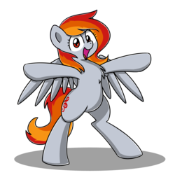 Size: 2560x2560 | Tagged: safe, artist:sugar morning, oc, oc only, oc:tridashie, pegasus, pony, bipedal, chest fluff, commission, female, high res, mare, simple background, solo, transparent background
