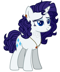 Size: 1024x1235 | Tagged: safe, artist:jxst-blue, rarity, pony, g4, alternate hairstyle, female, simple background, solo, transparent background